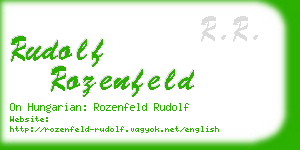 rudolf rozenfeld business card